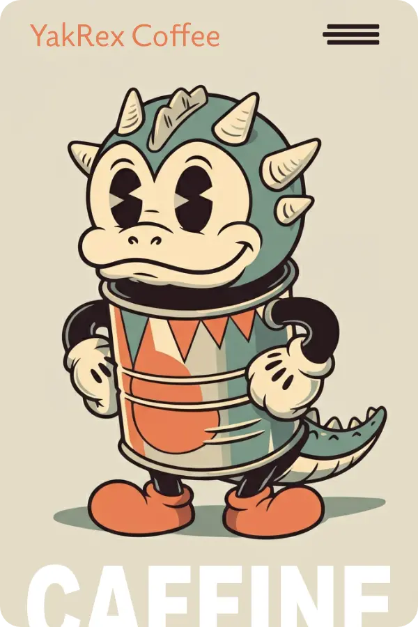 YakRex Coffee brand character