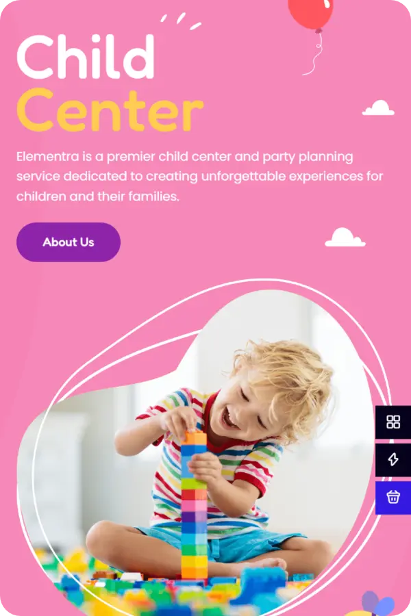Child care center website design