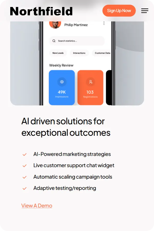Marketing agency website design